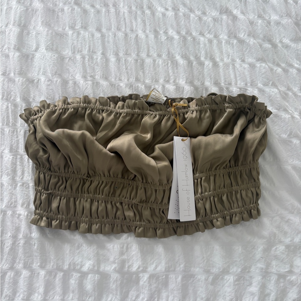 Harlow Taupe Ruched Top